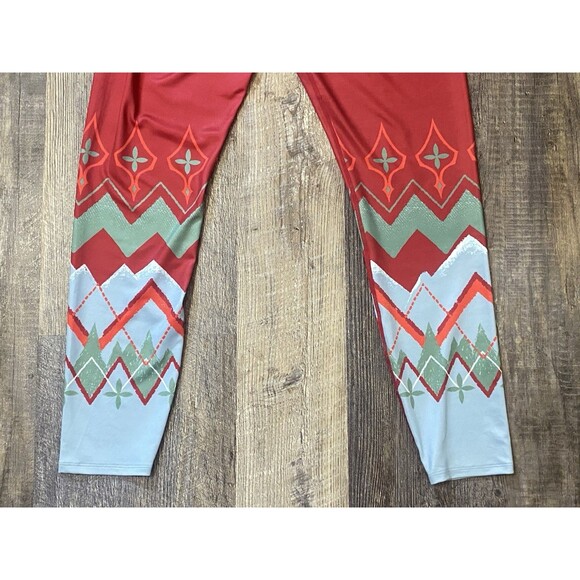 NWT Hot Chillys Micro Elite Chamois Leggings Frost Flower Red Women’s Large New - Picture 7 of 13